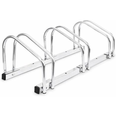 Bc-elec - BS400003 Rack à vélos, support de rangement bicyclette, râtelier vélo, Support pour 3 vélos, au sol ou mural