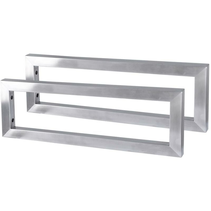 CMD055 2 staffe in acciaio inox spazzolato per