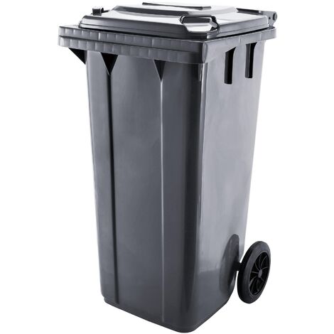 Bc-elec - GX-009A Portarifiuti per esterni 100 litri, contenitore per rifiuti 100L su ruote 48x55x81cm, grigio