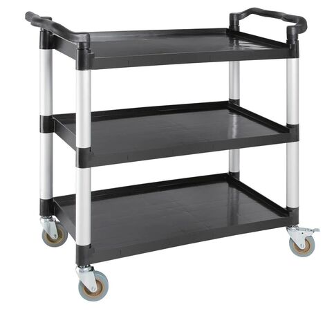 Bc-elec - GX-032B Carrello con ruote, Carrello da cucina, Carrello di servizio 3 livelli con freni, 105x50x97cm