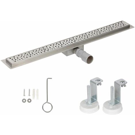 Bc-elec - HFD06-80 Canalina doccia 80cm in acciaio inox, doccia sterfput, regolabile in altezza 67-92mm.