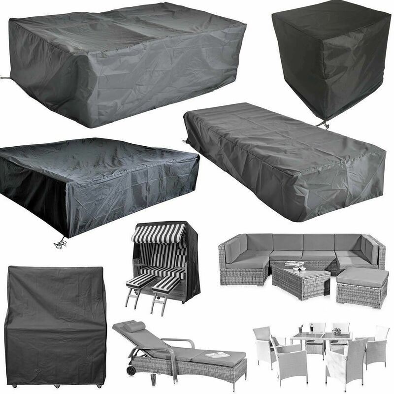 HMRC-05 Housse de protection pour tables et meubles de jardin, Oxford 210D + traitement UV, 160x120x74cm - Noir - Bc-elec