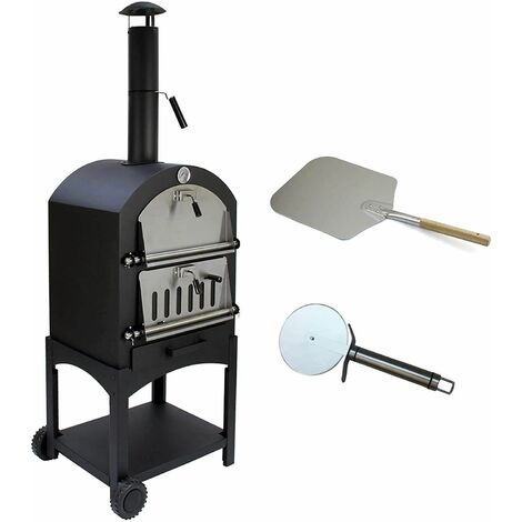 Bc-elec - HPO01 Forno per pizza 157x50x64cm Forno per pizza con carbone, pietra refrattaria e termometro