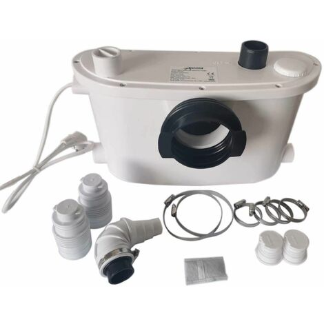 Bc-elec - MP400-I Bomba de aguas residuales 400W, triturador sanitario para ducha, inodoro, lavabo, bañera, lavadora y lavavajillas - Blanco