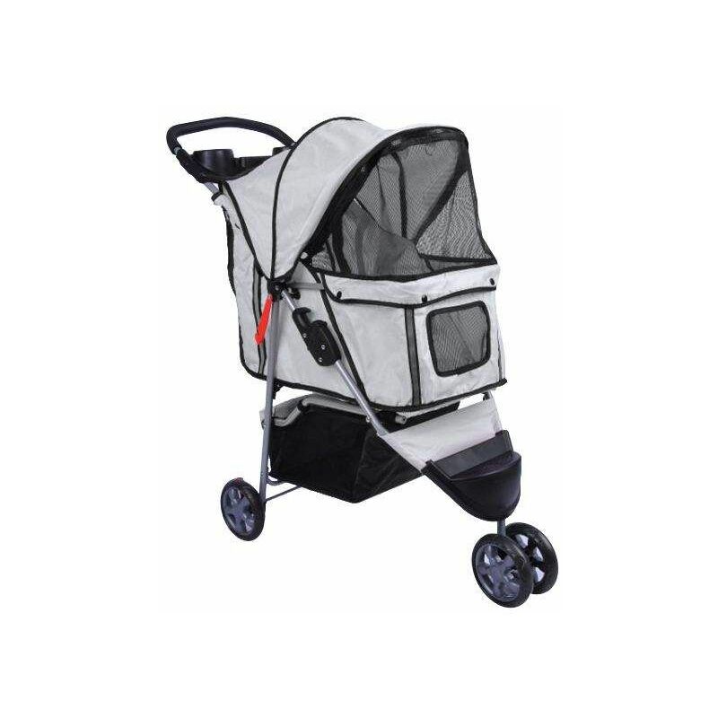 Bc-elec - 5663-0015Agrey Poussette pour animaux à 3 roues, coloris gris