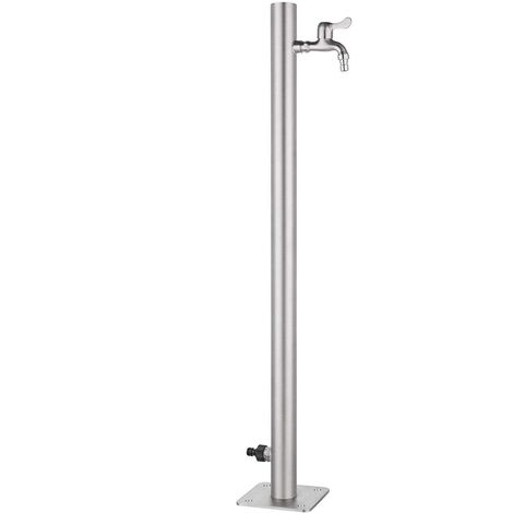 Bc-elec - WCR-50 Grifo exterior 95x5cm, columna de agua exterior de acero inoxidable, dispensador de agua, punto de agua de jardín