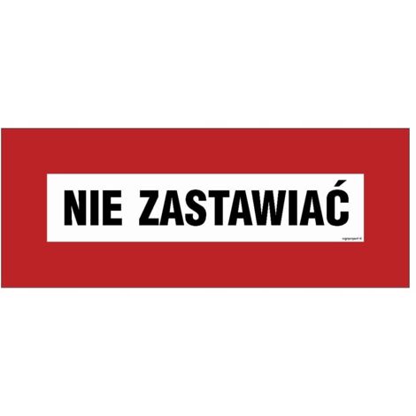 BC124 Ne pas bloquer - 360x140