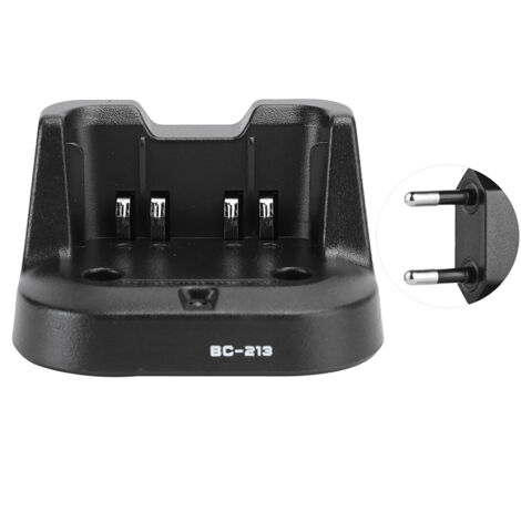 BC213 Akkuladegerät für ICOM ICV88 ICF1000 ICF2000 Funkgeräte, EU/US-Stecker 100-240V (EU-Stecker)
