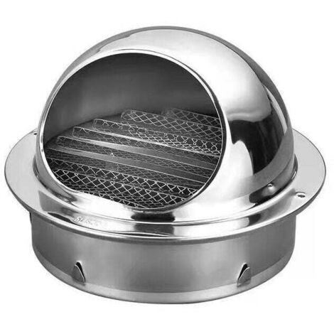 Bcc Bocchetta di ventilazione rotonda, copertura per bocchetta di ventilazione, griglia di ventilazione in acciaio inossidabile per ventilazione del condotto con zanzariera, 80 mm (1 pezzo), AAFGVC