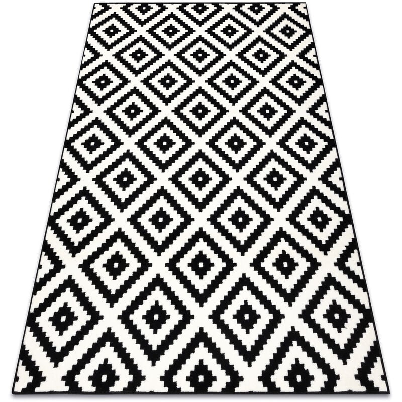 Bcf Tapis Morad ruta diamants, géométrique - noir / crème black 160x220 cm