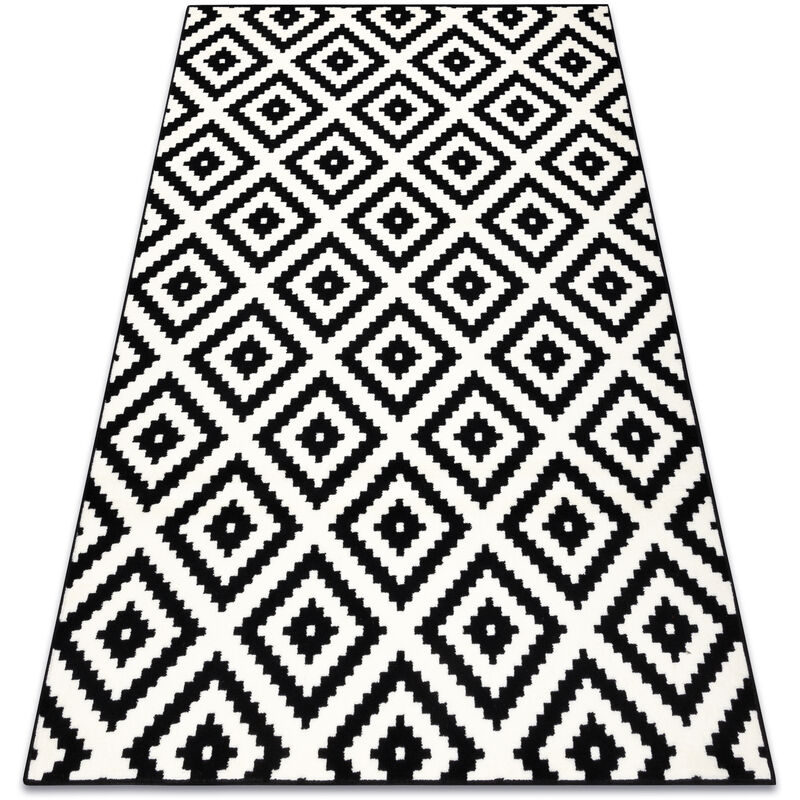 Bcf Tapis Morad ruta diamants, géométrique - noir / crème black 300x400 cm