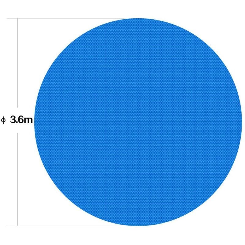 Helloshop26 - Bâche à bulles ronde 3,6 m couverture de piscine solaire chauffage bassin bleu