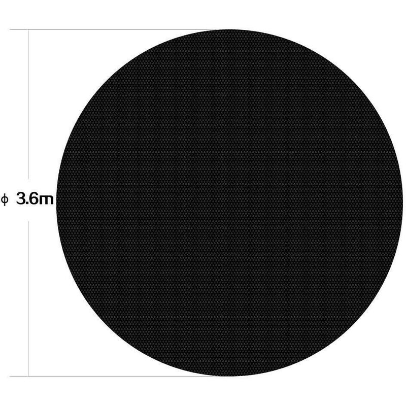 Helloshop26 - Bâche à bulles ronde 3,6 m couverture de piscine solaire chauffage bassin noir
