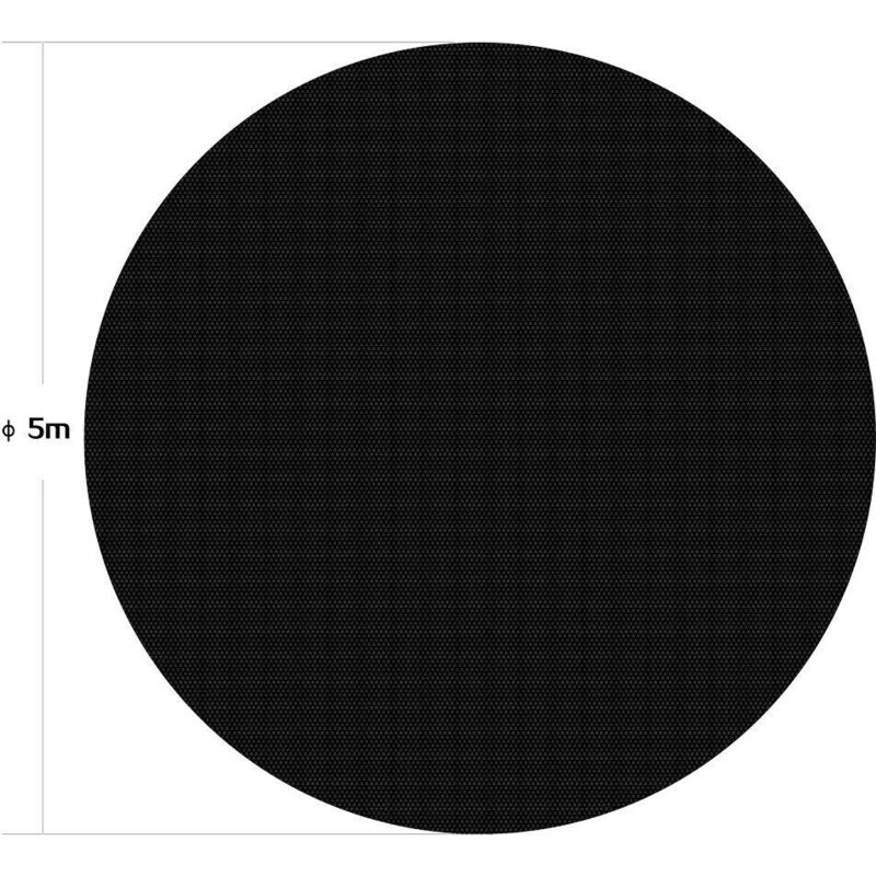 Helloshop26 - Bâche à bulles ronde ø 5 m pe 400µ couverture de piscine solaire chauffage bassin noir