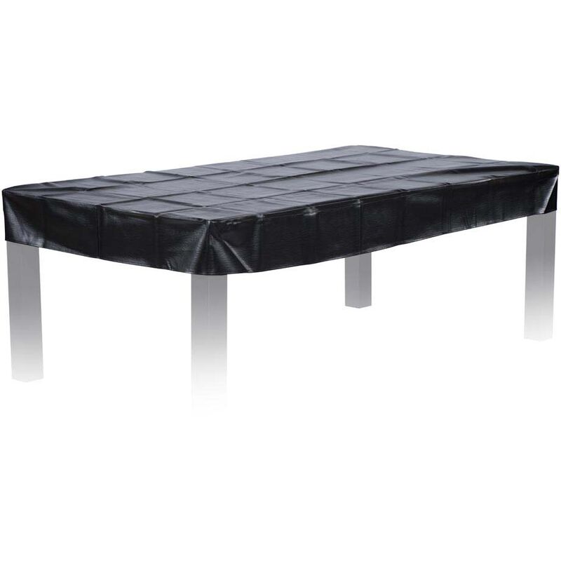 Bâche de protection en polyuréthane pour table 8 personnes - Noir