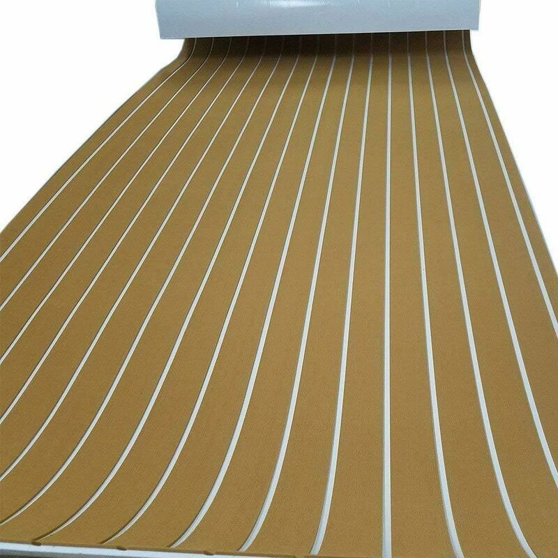 Senderpick - Bache de sol en teck synthétique pour bateau - Mousse eva élastique imperméable - 240 x 89,9 cm