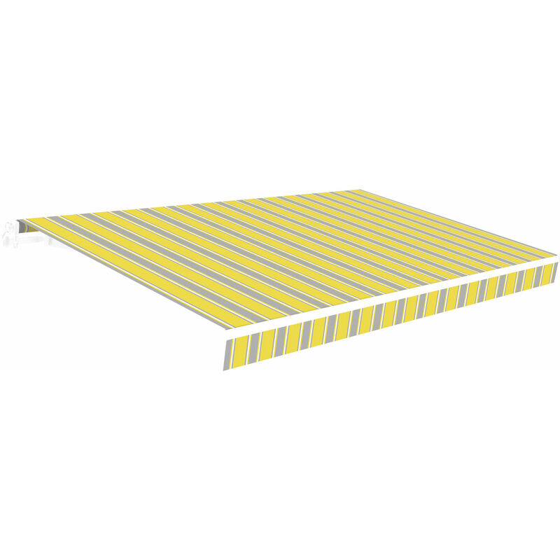Smartsun - Bâche en polyester rayé jaune, gris et blanc de 4x2,5m