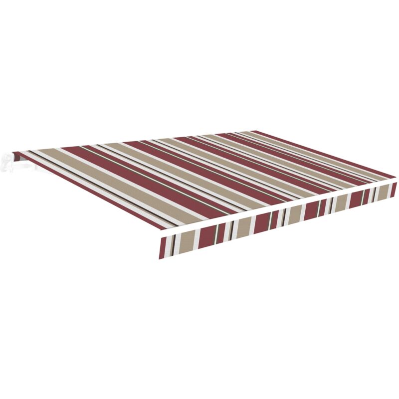 Smartsun - Tissu de remplacement pour auvent 4x2.5 Bordeaux et Beige Polyester 280 gr/m2 - Protection uv - Toile de store 383x250cm - Stores de