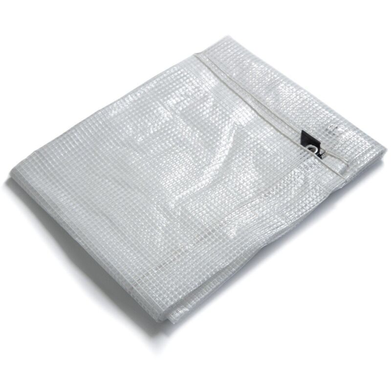 Casa Pura - Bâche de protection imperméable Leno 240 g/m² Blanc / Transparent 4 x 6 m