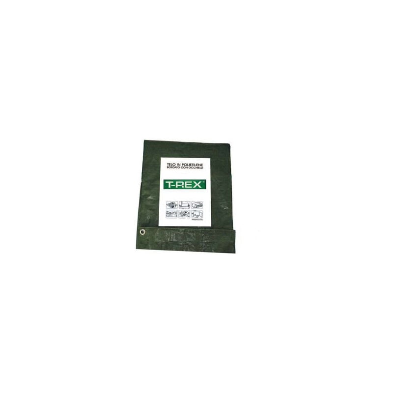 Feuille à Oeillets Avec Coins Renforcés 85 Gr. Hobby - 4x6 m - 85 g par m2. - couleur vert/bleu