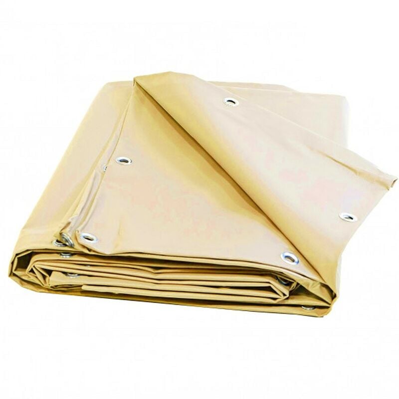 Univers Du Pro - Bâche Toiture 6 x 4 m Ivoire pvc résistance 640 g/m2 Haute Protection