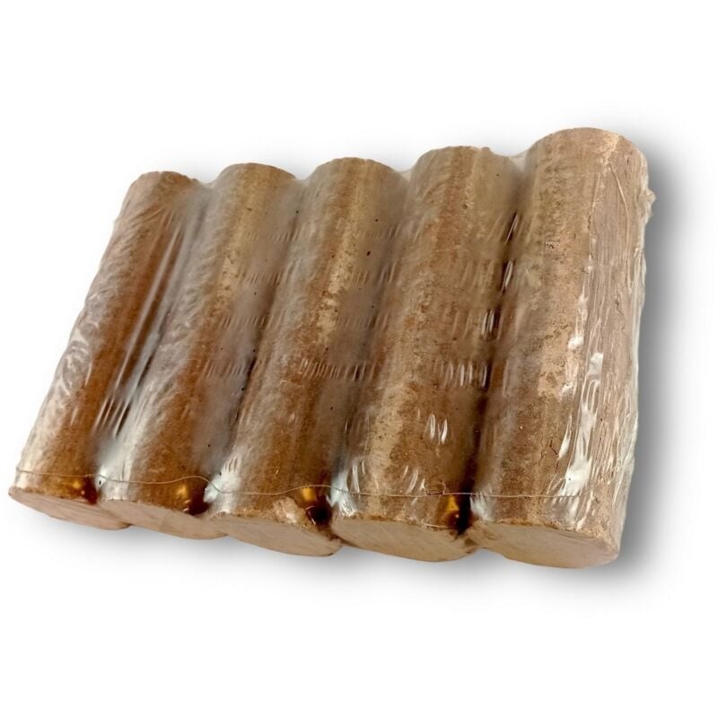 Bûches compressées hêtre 3x plus performantes Ecologique Poêles et inserts - Paquet de 5 bûches - Bûche de chauffage compressée