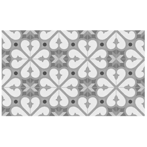 BCN Tappeto in vinile grigio 45x75 cm