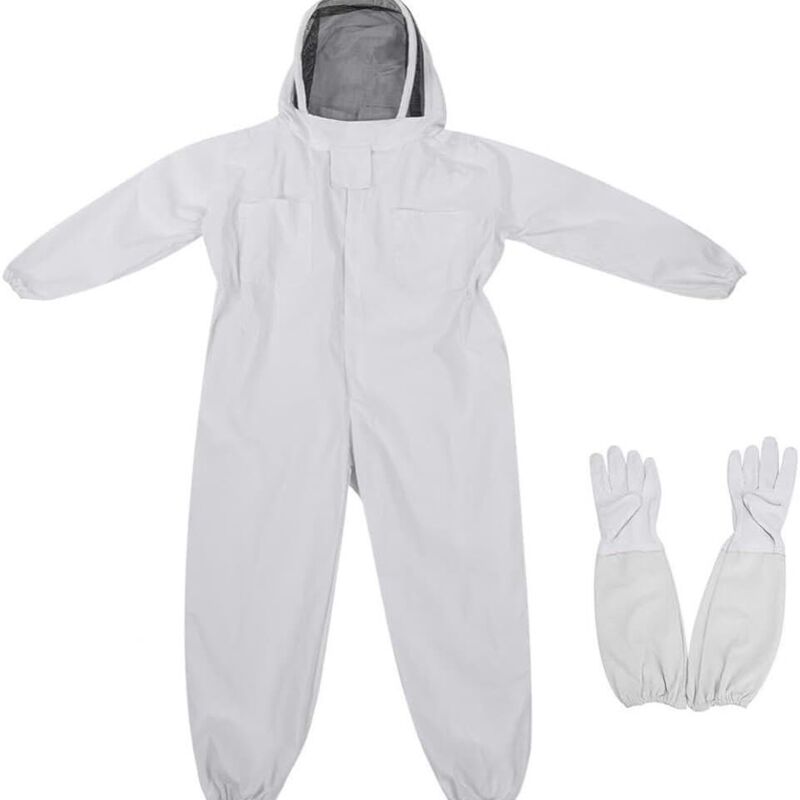 S-giant - BCombinaison d'apiculteur en coton naturel avec voile d'escrime-XL