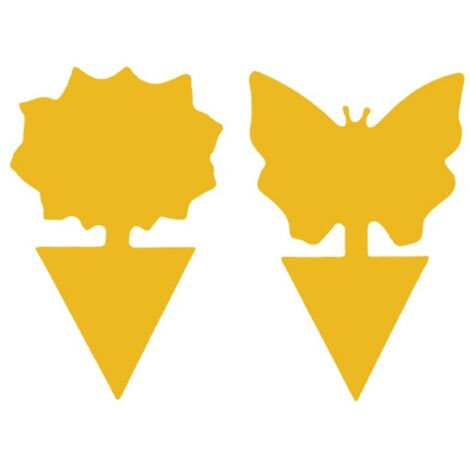 BDD 48Pcs plug-in piège à mouches plaques jaunes autocollant jaune plante de protection contre les pucerons, les mouches des feuilles et la vermine, idéal pour les plantes sur le balcon ou dans le jar