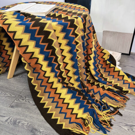 BDD Couverture tricotée Couverture de gland Couverture de couette super douce