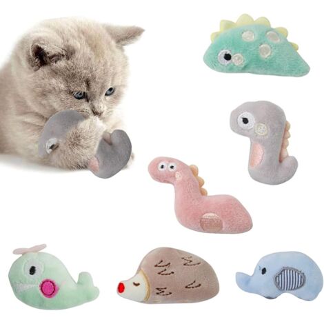 BDD Lot de 6 jouets pour chat Jouets interactifs pour chat Jouets d'intérieur en peluche pour chat et jouets pour chaton