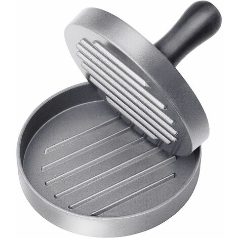 BDD Presse-hamburger en acier inoxydable de qualité alimentaire avec poignée en ABS, presse-hamburger antiadhésif, 11,5 cm,40 x feuilles de papier à hamburgers incluses