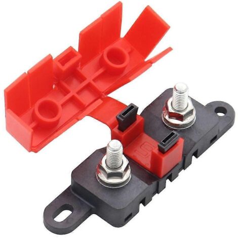 BDFM Support de Fusibles Auto ANM, Porte-Fusibles à Lame Type Plat 500A 70V – Boîtier de Fusible à Boulon, Compatible Véhicules, Haute Sécurité, Faible Résistance