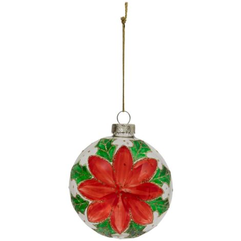 BDN CRISTAL 80MM POINSETTIA RG - Feeric lights & christmas