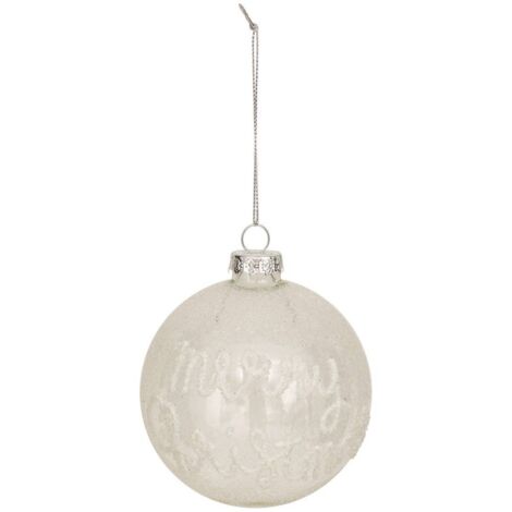 BDN CRISTAL 90MM FELIZ NAVIDAD BLC - Atmosphera créateur d'intérieur