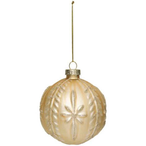 BDN GLAS 80MM ETL RELIEF GOLD - Feeric lights & christmas