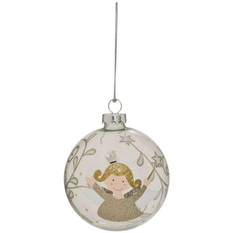 BDN GLAS 80MM FEE GOLD PAILL - Feeric lights & christmas