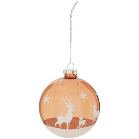 BDN GLAS 80MM RENNE BRONZE - Feeric lights & christmas