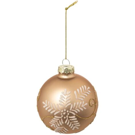 BDN GLAS 80MM SCHNEEBLUME GOLD - Feeric lights & christmas
