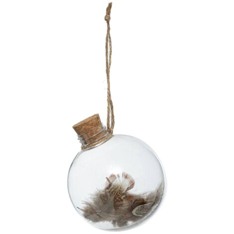 Bdn plast piuma marrone 80mm - Feeric lights & christmas