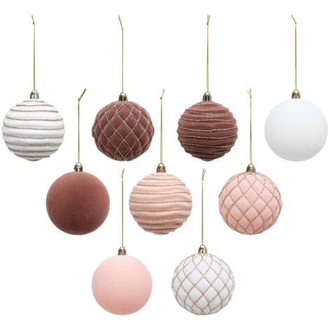 BDN PLF CAJA PAILL ROSE X9 80MM - Feeric lights & christmas