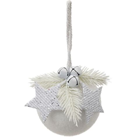 Bdn plf deco bianco d8cm - Feeric lights & christmas