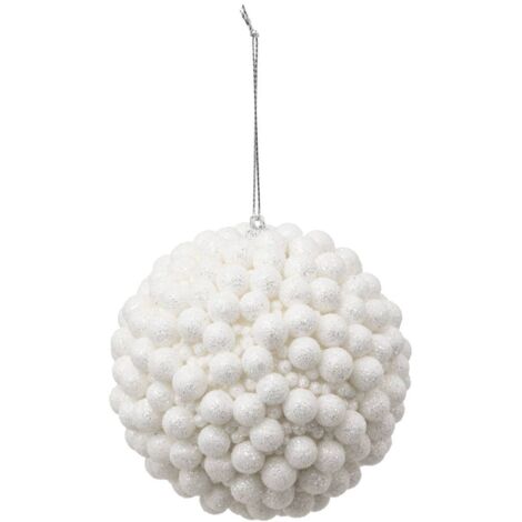 BDN PLF KUGELN WEISS D10CM - Feeric lights & christmas