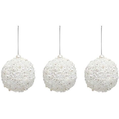 Bdn plf x3 paillettes perl bl 80mm - Feeric lights & christmas