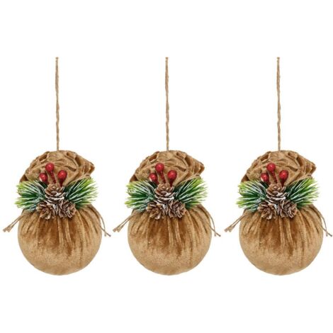 BDN PLF X3 TERCIOPELO MARR 80MM - Feeric lights & christmas