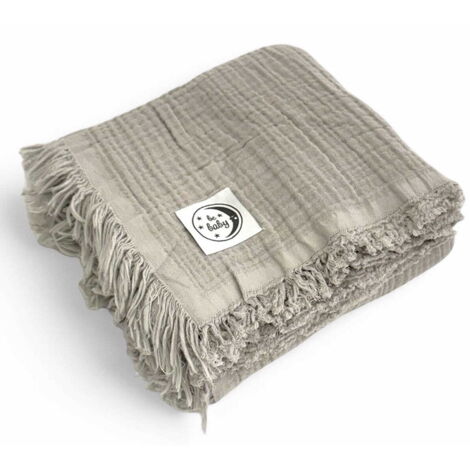 Be Baby Musselindecke 100x120 Soft Grey