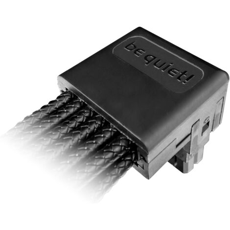 be quiet Accessoire 12V-2x6/12VHPWR 90° câble, pour Carte Graphique dotée d’Un connecteur 12V-2x6 ou 12VHPWR, P600 W, Style élégant avec Un gainage Individuel caoutchouté Noir, BC073