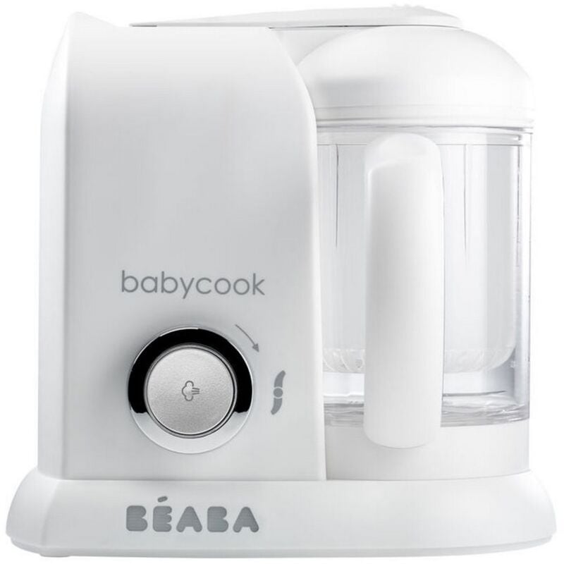 Beaba - Babycook Solo, Robot bebe 4 en 1, Cuiseur, Mixeur - Blanc