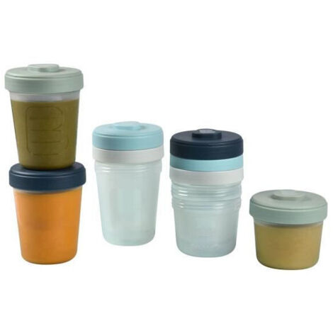 BEABA, Set 2° età 8 porzioni contenitori di conservazione - 4x150ml + 4x250ml