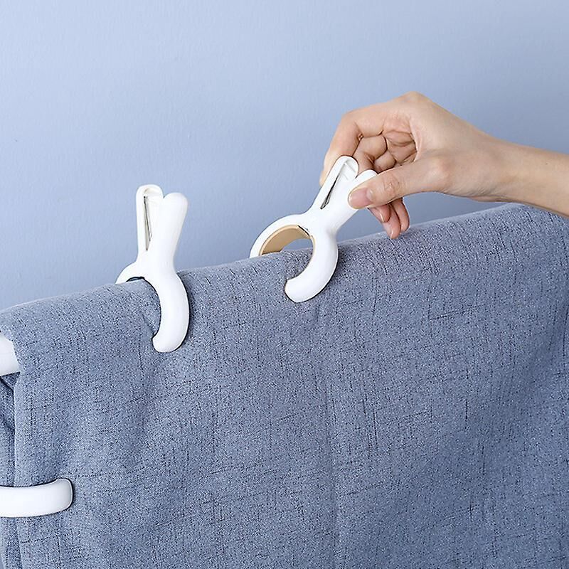 Beach Chair Towel Clips, Quilt Drying Clip, Strong Grip Plastic Clothes Drying Rack and Hanging Rack (Trumpet)